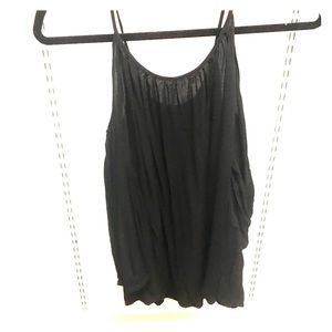 Black off the shoulder shirt